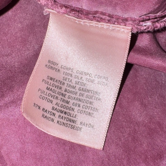 Anthropologie E by Eloise silk and sweater babydoll tank dress in mauve medium - Picture 3 of 11